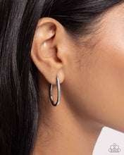 Load image into Gallery viewer, Angelic Avenue - Silver Hinge Hoop Earrings