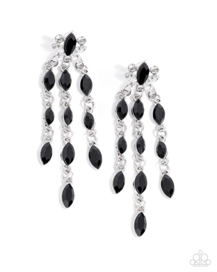 Lively Lure - Black Earrings