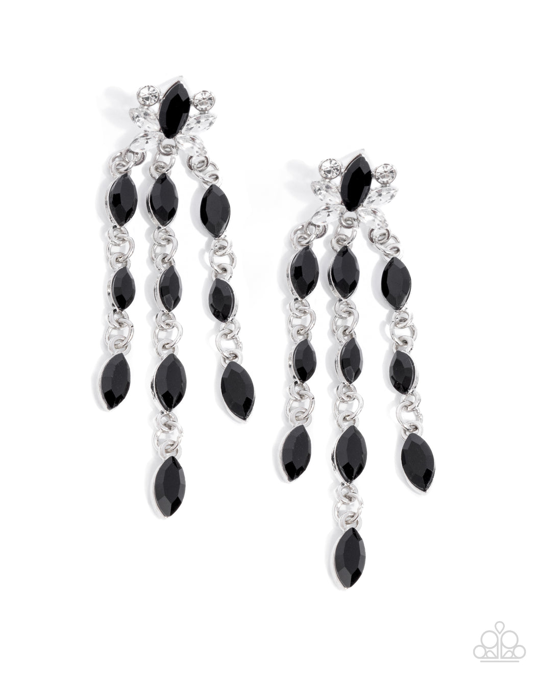 Lively Lure - Black Earrings