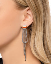 Load image into Gallery viewer, Classy Curves - Orange Post Earrings