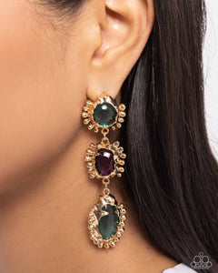 Emotional Elegance - Green Post Earrings