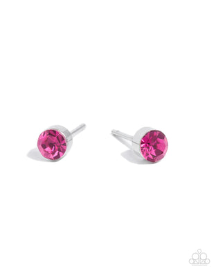 Logical Light - Pink Post Earrings