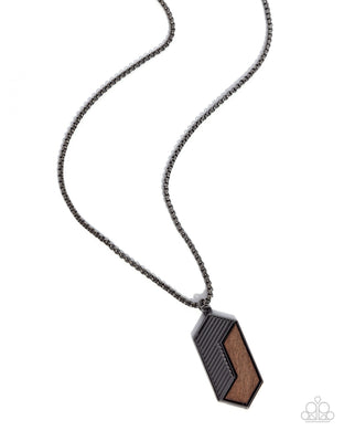 WOODWORK Study - Black Gunmetal Necklace