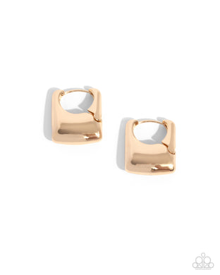 Square Symmetry - Gold Earrings