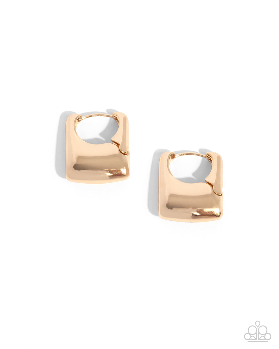 Square Symmetry - Gold Earrings