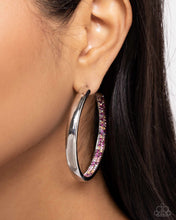 Load image into Gallery viewer, Proper Pizzazz - Pink Hoop Earrings