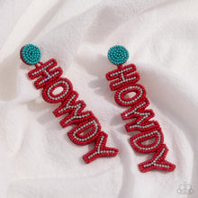 Load image into Gallery viewer, Howdy Headline - Red Earrings