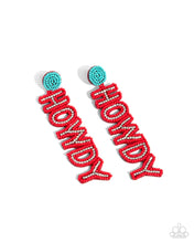 Load image into Gallery viewer, Howdy Headline - Red Earrings