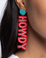 Load image into Gallery viewer, Howdy Headline - Red Earrings