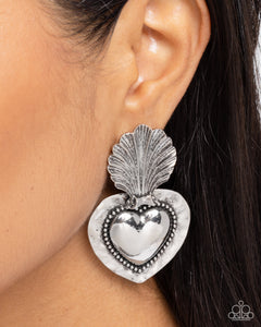 Mythical Moment - Silver Post Earrings