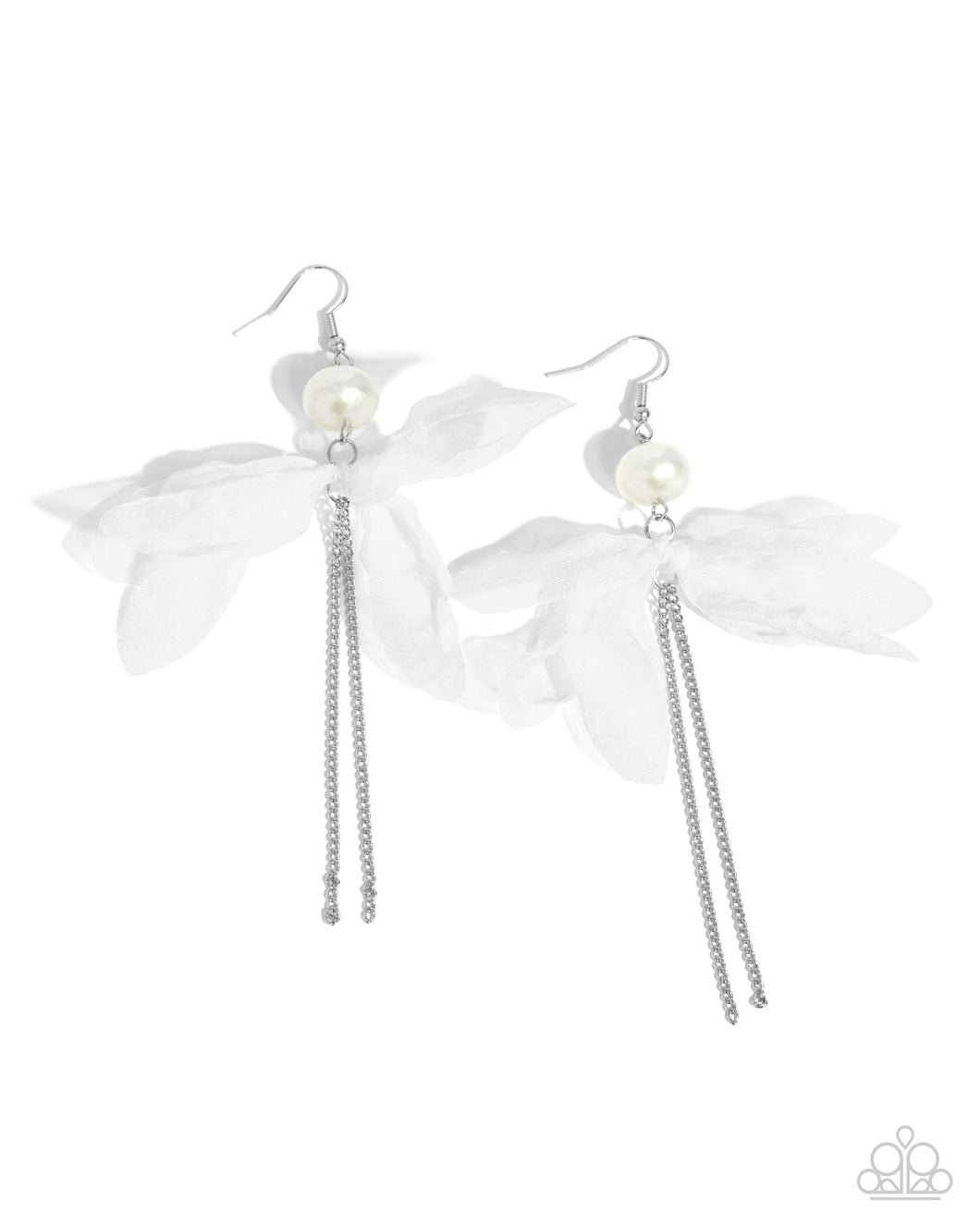 Ballerina Build - White Earrings
