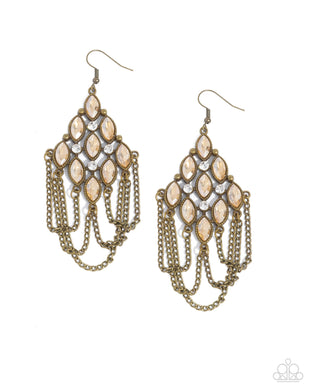 Trenchant Transformation - Brass Earrings