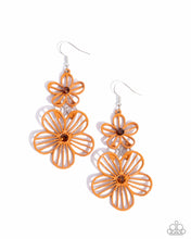 Load image into Gallery viewer, Textured Tiers - Orange Earrings