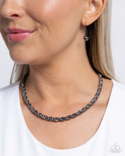 Load image into Gallery viewer, Edgy Etching - Black Gunmetal Necklace