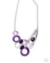 Load image into Gallery viewer, Compelling Circles - Purple Necklace