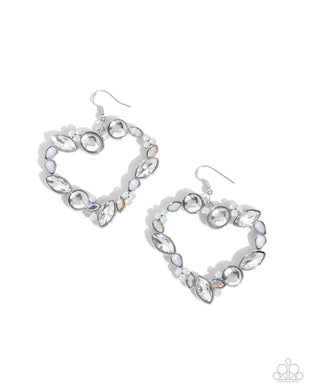 Heart Hierarchy - White Earrings
