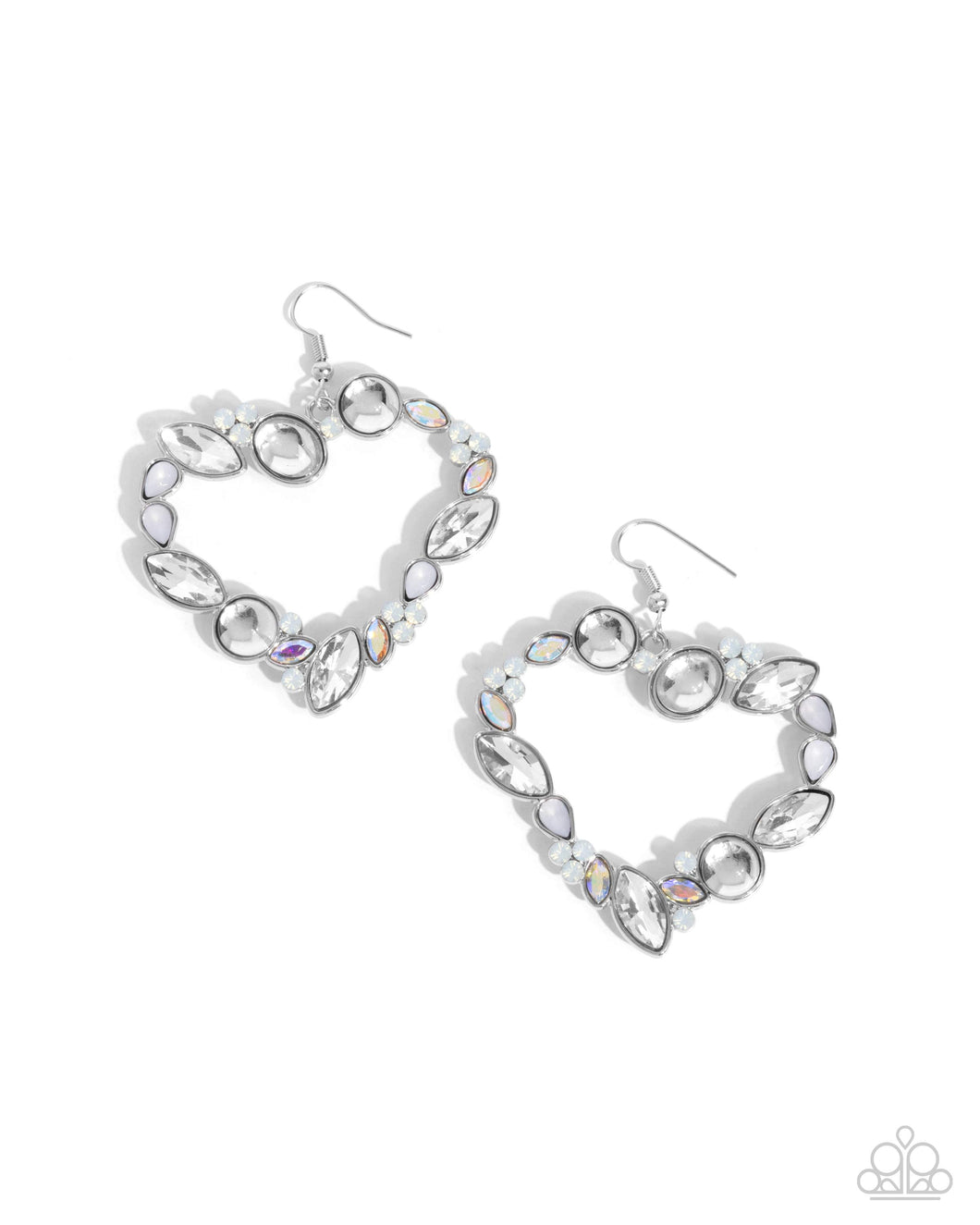 Heart Hierarchy - White Earrings