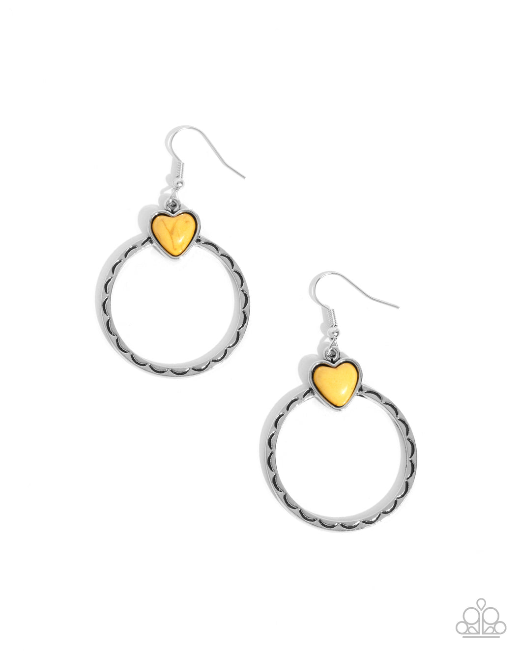 Heart Holiday - Yellow Earrings