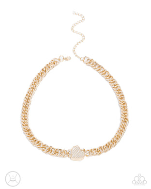 Endearing Edge - Gold Choker Necklace