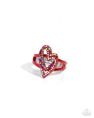 Hybrid Heart - Red Dainty Ring