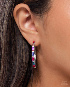 Carnival Chic - Pink Hoop Earrings