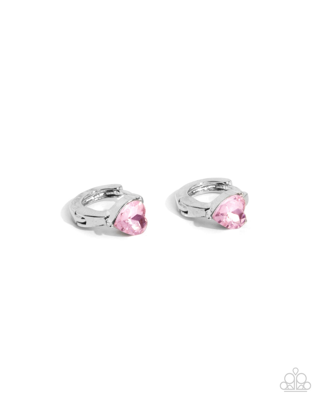 Tenuous Touch - Pink Hoop Earrings