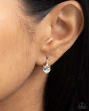 Load image into Gallery viewer, Tenuous Touch - White Hinge Hoop Earrings