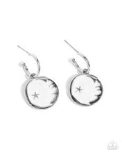 Load image into Gallery viewer, South Star - White Hoop Earrings