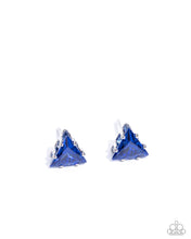 Load image into Gallery viewer, Triangular Twinkle - Blue Post Earrings