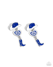 Load image into Gallery viewer, Swing Dance Delight - Blue Post Earrings