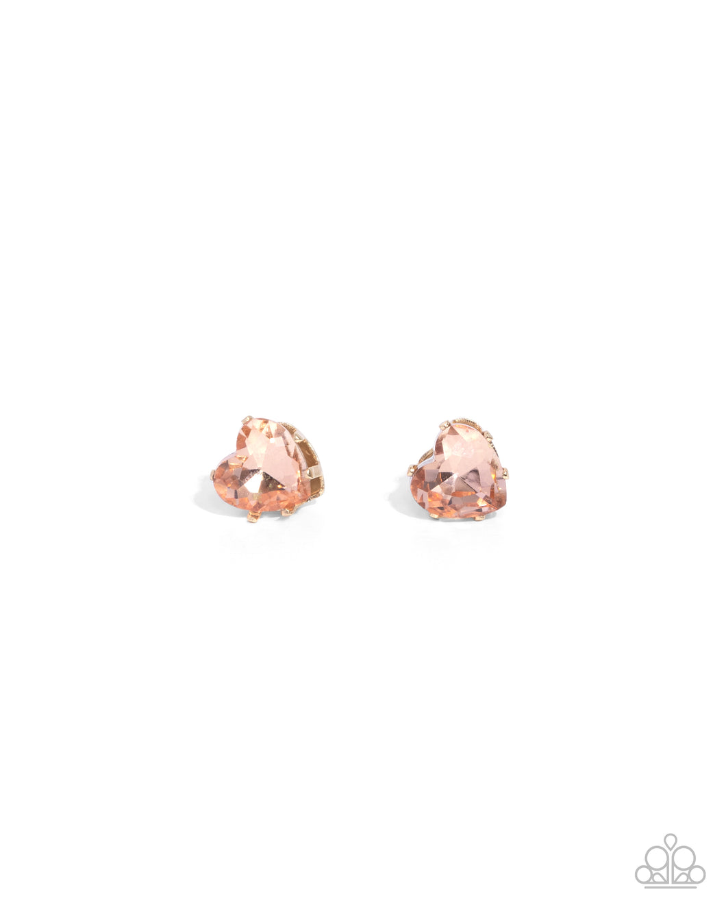 Sweetheart Stunner - Gold Post Earrings