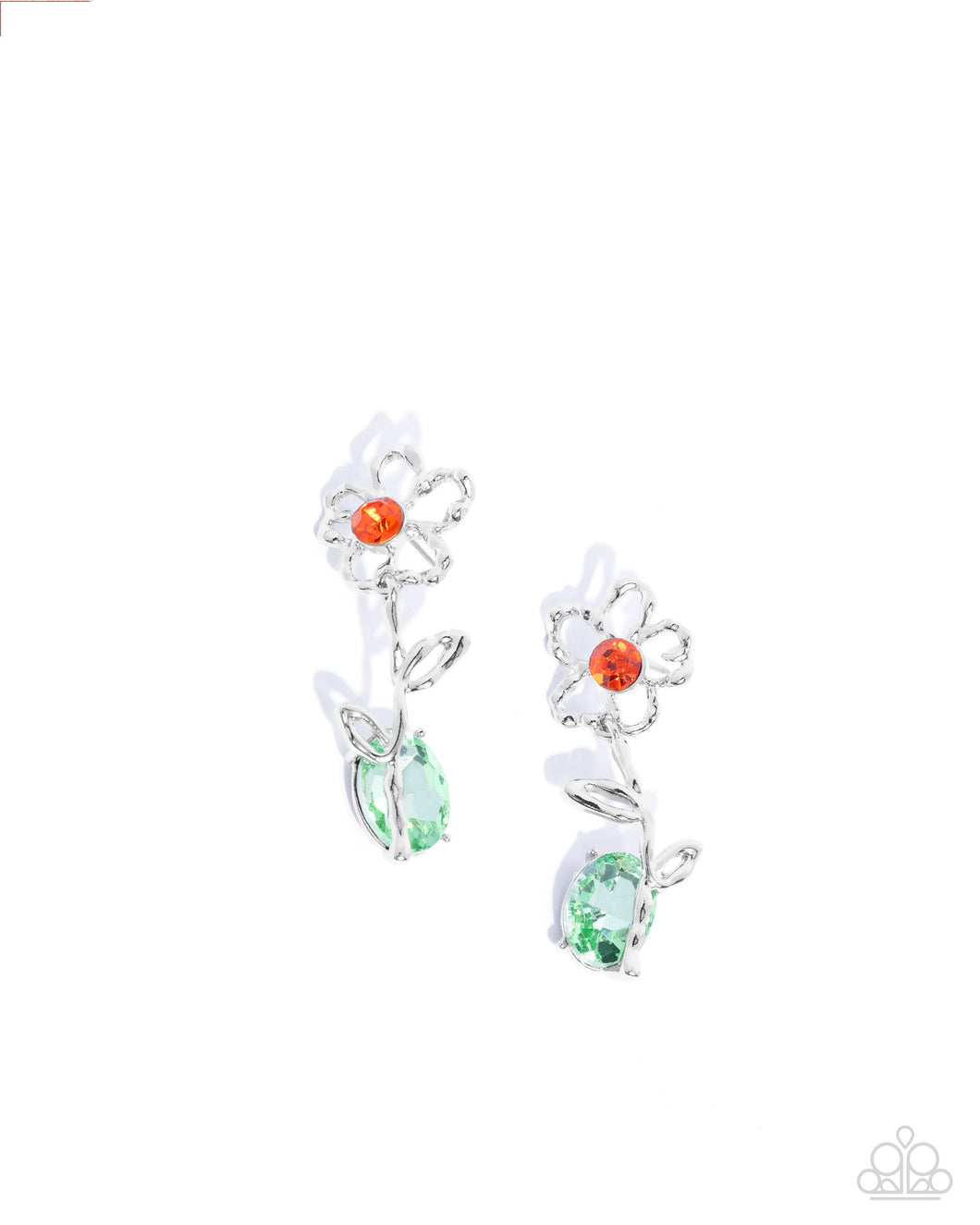 Whimsical Welcome - Orange Post Earrings