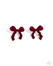Load image into Gallery viewer, Dapper Dedication - Red Post Earrings