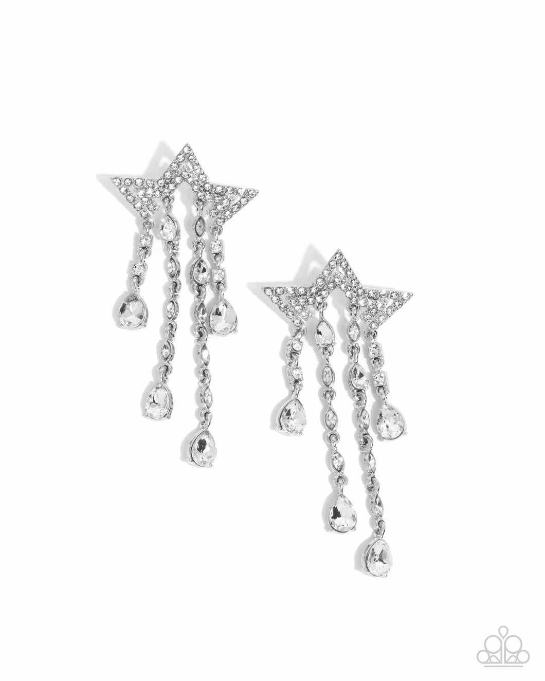 Stellar Scale - White Earrings