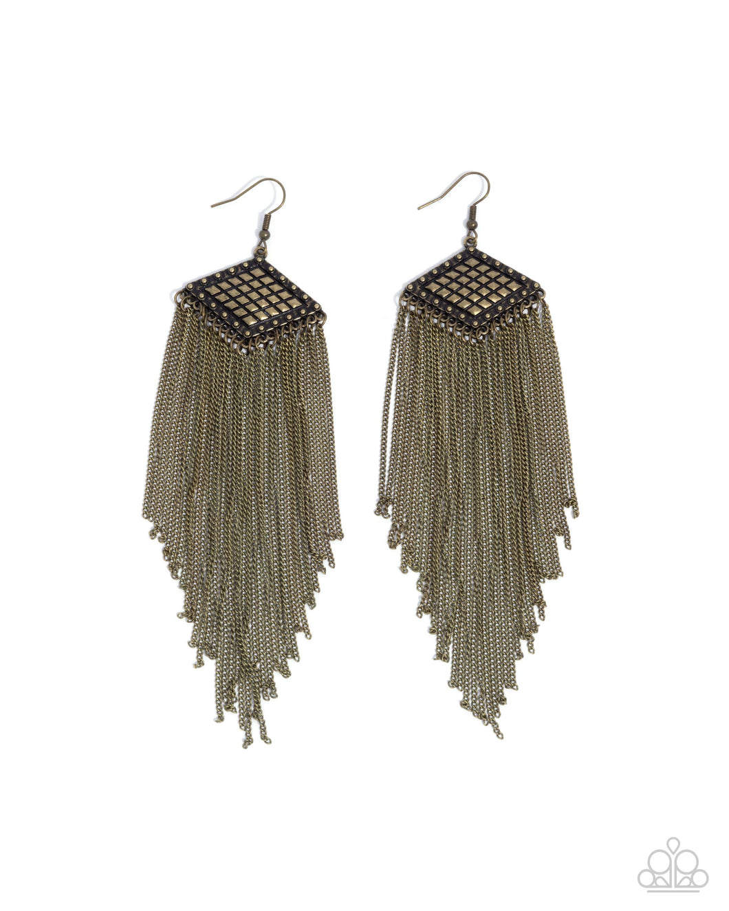 Forged Fringe - Brass Earrings