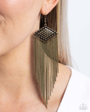 Load image into Gallery viewer, Forged Fringe - Brass Earrings