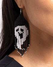 Load image into Gallery viewer, Spooky Strands - Black Earrings