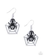 Load image into Gallery viewer, Spiderweb Statement - Black Earrings