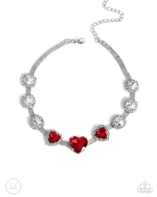 Valentines Vibe - Red Choker Necklace