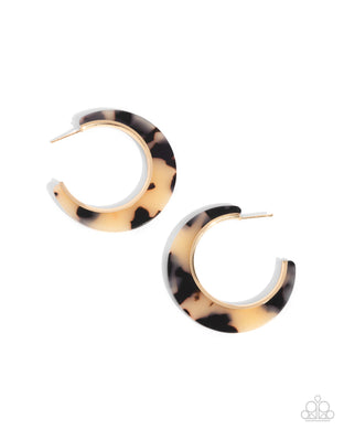 Patterned Promotion - Brown Hoop Earrings
