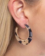 Load image into Gallery viewer, Patterned Promotion - Brown Hoop Earrings