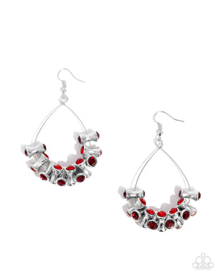 Courageous Chandelier - Red Earrings