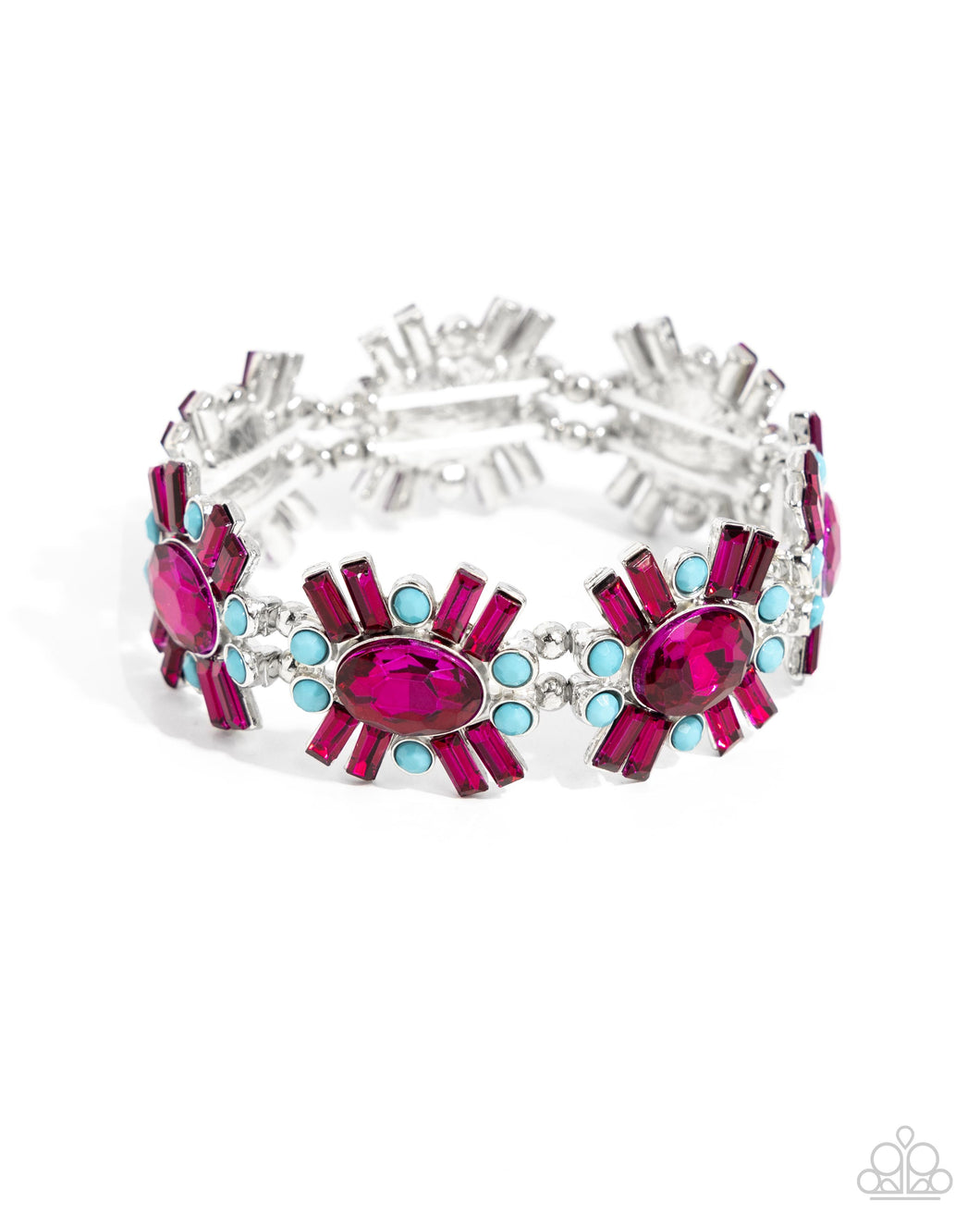 Bewildering Bling - Pink Stretchy Bracelet