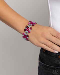 Bewildering Bling - Pink Stretchy Bracelet