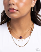 Load image into Gallery viewer, Symmetrical Shimmer - Purple Necklace