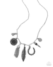 Load image into Gallery viewer, Sunset Slogan - Silver Necklace