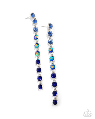 Opulent Ombré - Blue Post Earrings