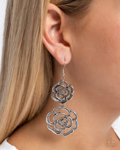Load image into Gallery viewer, Reminiscent Rosette - Silver Earrings