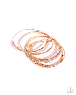 Seed Bead Shimmer - Copper Set of Bracelets