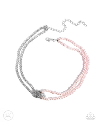 Twisted Twin - Pink Choker Necklace